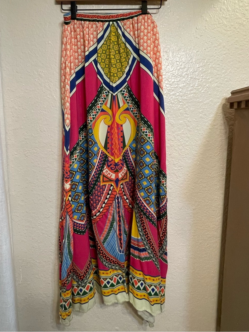 Flying Tomato Vibrant Pink Multi-Print Maxi Skirt
